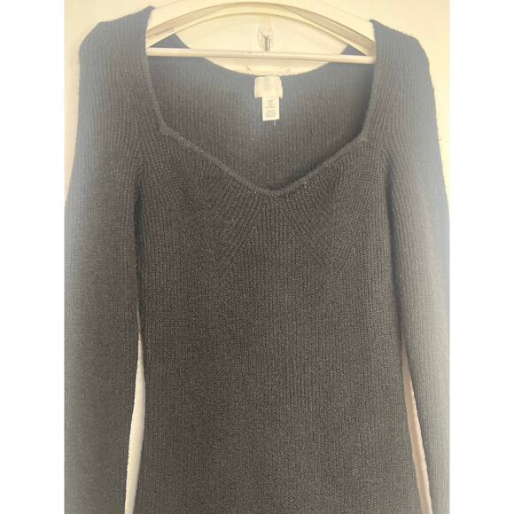 Fairy Core Witchy Goth Wool Black Dress M - Picture 10 of 10